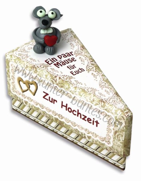 Geschenkverpackung Tortenstück Zur Hochzeit