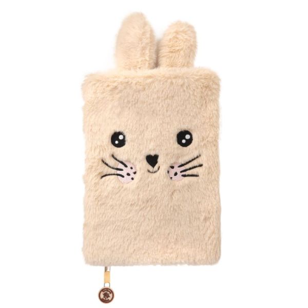 Plüsch Notizbuch Hase Hoppy beige