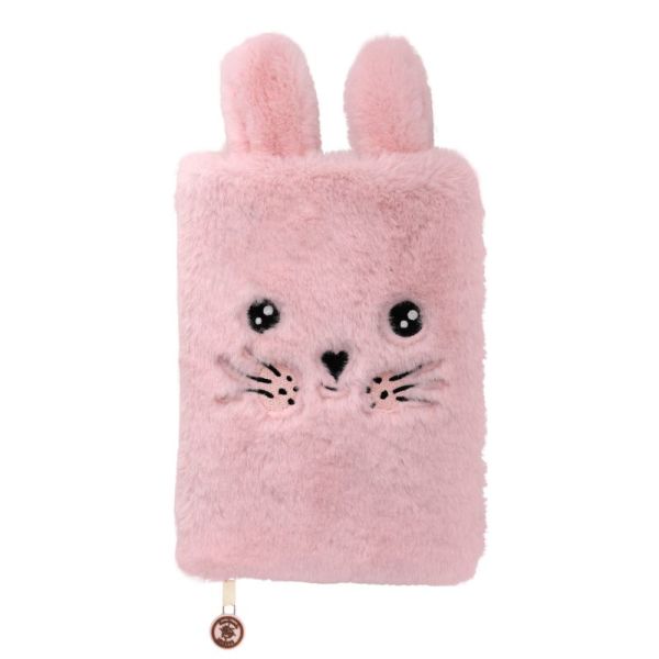 Plüsch Notizbuch Hase Hoppy rosa