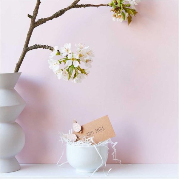 Dekoklammer Osterei rosa - 8 Stück