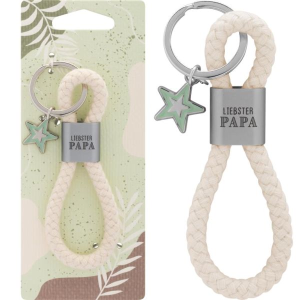 Sheepworld Schlüsselanhänger Baumwollkordel Liebster Papa