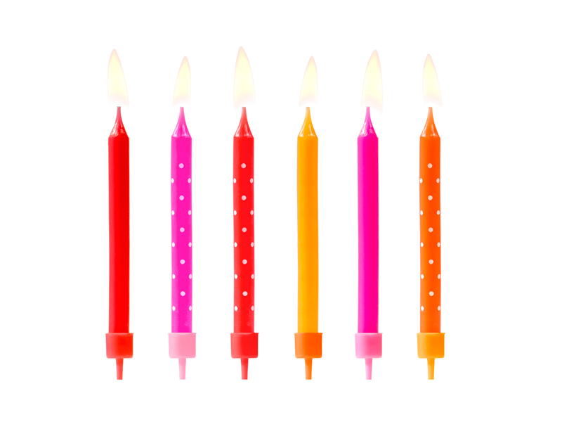 Geburtstagskerzen bunte Flamme Kerze Kinder Geburtstag Farben Kuchen Halter 