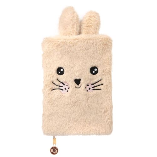 Plüsch Notizbuch Hase Hoppy beige