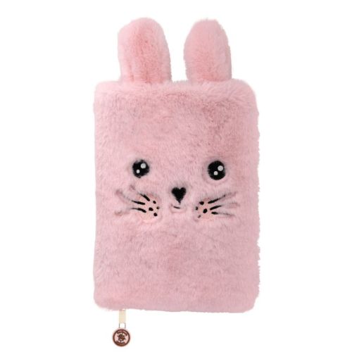Plüsch Notizbuch Hase Hoppy rosa