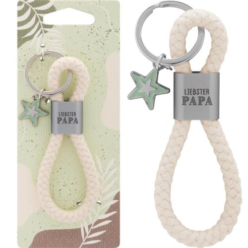 Sheepworld Schlüsselanhänger Baumwollkordel Liebster Papa